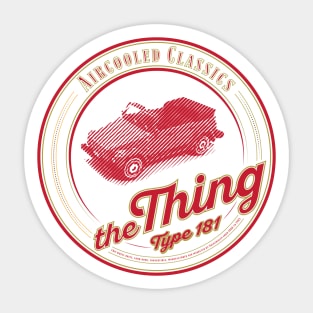 the THING in Red&Gold Sticker